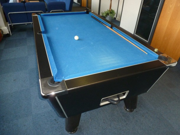 Leicester pool table before