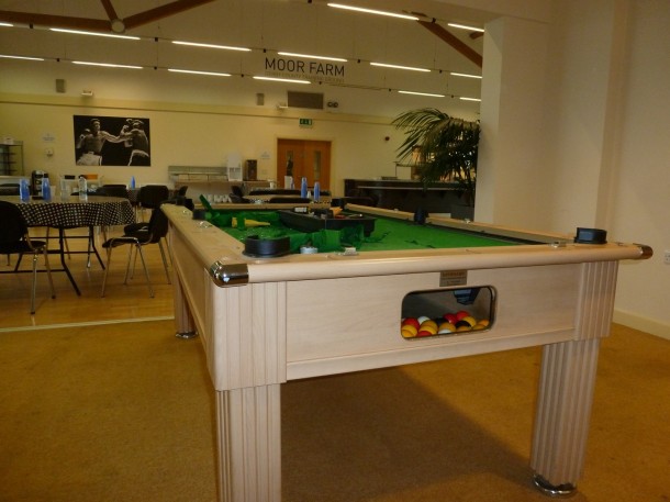 Derby county pool table at Acadamy