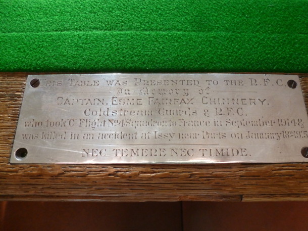 RAF linc  1914 plaque Off mess